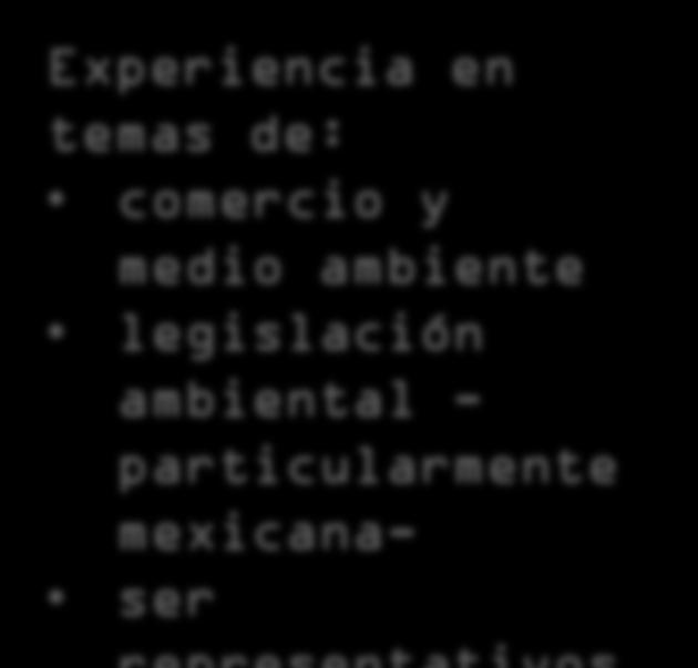 Consejo Consultivo Nacional (CCN) de México, conforme al ACAAN (cont.