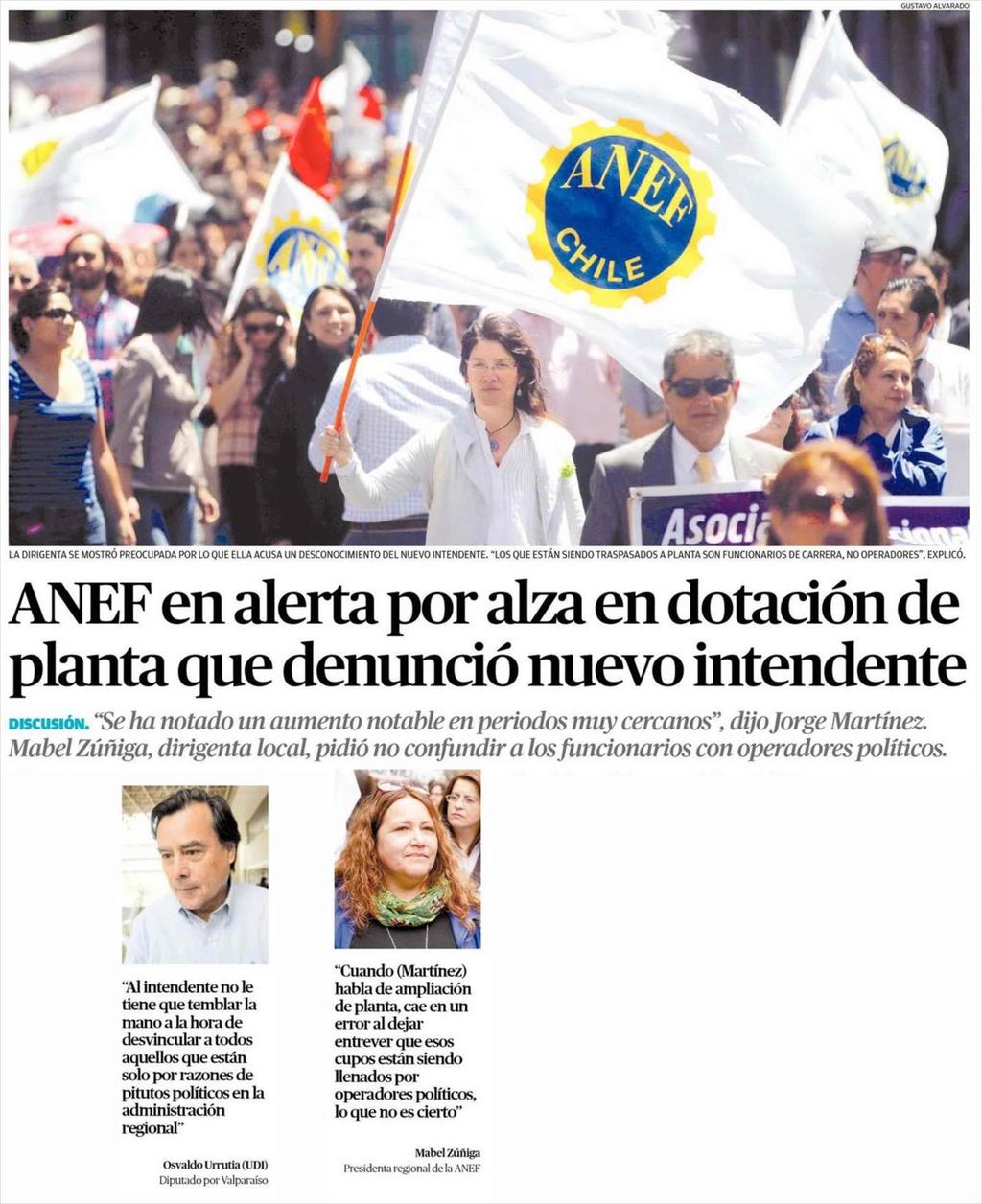 Fecha: 05-03-2018 Fuente: El Mercurio de (Valparaiso - Chile) 2 2 ANEF en alerta por