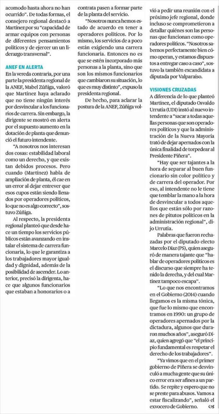 Fecha: 05-03-2018 Fuente: El Mercurio de (Valparaiso - Chile) 3 2 ANEF en alerta por