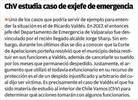Fecha: 05-03-2018 Fuente: El Mercurio de (Valparaiso - Chile) 3 3 ANEF en alerta