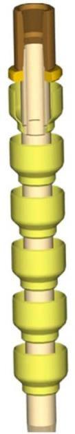 c Ancla Multicopa Como se observa en la figura es un tubo y una serie de copas alrededor con orificios dentro