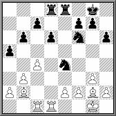 Tc1 d6 10.d5 Cd8 [Es más lógico intercalar aquí las jugadas 10...Cxc3 11.Txc3 para eliminar la pareja de alfiles. Las negras no perciben el valor que dentro de poco tendrá] 11.dxe6 Cxe6 12.Ab4!