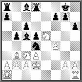 La posición se ha aclarado, y las negras, tras recuperar su peón, tienen una pequeña ventaja debido a su pareja de alfiles. 15.Ce2 Necesario, pues las negras están amenazando...a5.