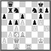 ! [Era preferible 9...e6! 10.0 0 exd5 11.exd5 Cfd7! 12.Dd1 y ahora la sorprendente 12...Axc3 13.bxc3 Ce5 14.Ae2 f5 da a las negras un juego aceptable, como se ha demostrado en varias partidas.