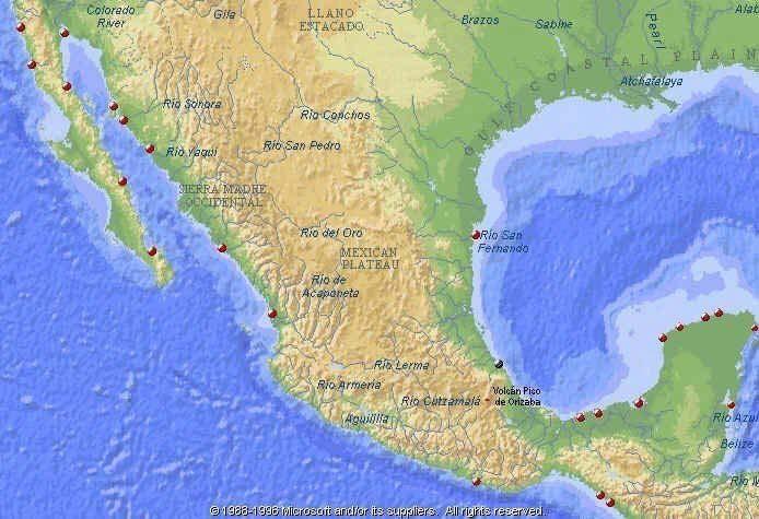 Lagunas costeras mexicanas, mas de 130 de diferentes tamaños,