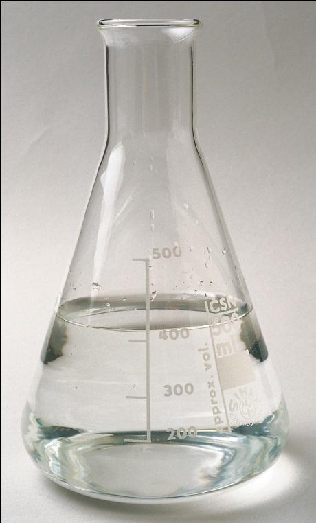 Material para contener líquidos y disoluciones Matraz erlenmeyer Es un recipiente de vidrio con forma cónica, fondo plano