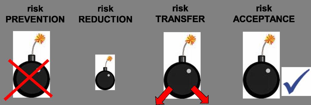 PREVENCIÓN del riesgo REDUCCIÓN del riesgo TRANSFERENCIA del riesgo ACEPTACIÓN del riesgo Figura 4.