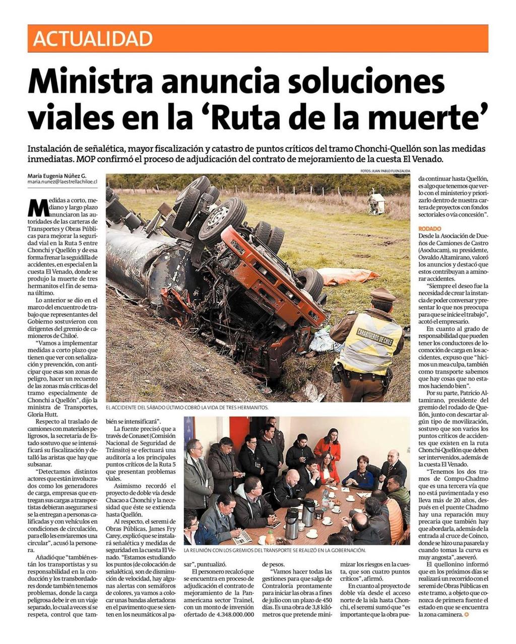 La Estrella de Chiloé 2 2 Ministra anuncia soluciones