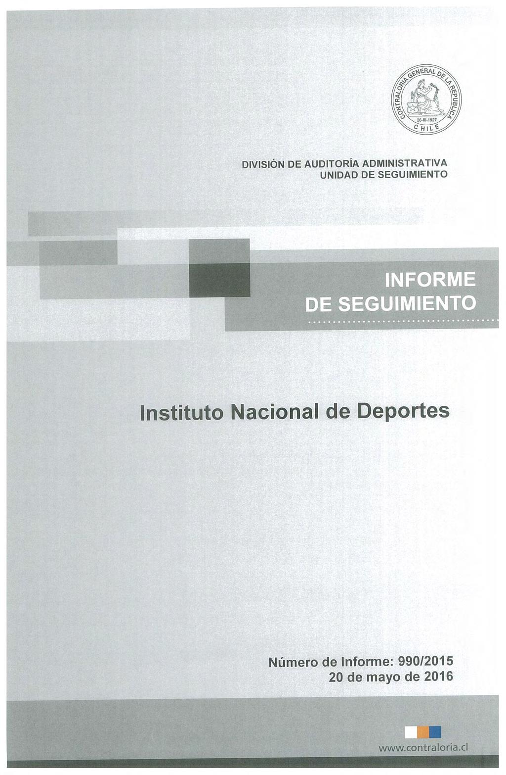 DIVISIÓN DE AUDITORÍA ADMINISTRATIVA Instituto Nacional de