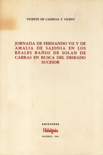 4/133364 El guión y el estandarte del principe de España. - Madrid : [s.n.], 1971. - 14 p. : grab. ; 24 cm. - Es tirada aparte de "Hidalguía" 1971 VC/8348/28 Un hidalgo leonés : Francisco de Cadenas.