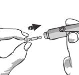 3 el dispositivo de punción ACCU-CHeK Softclix Insertar una lanceta