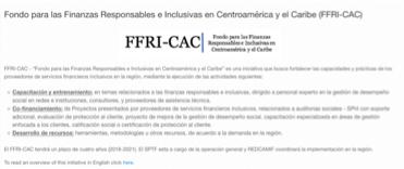 Metodología de Implementación Para aplicar al FFRI-CAC, los interesados deberán completar una aplicación (disponible