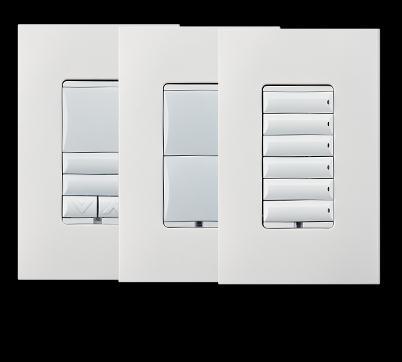Decora (US) Keypad cableados Nuevo elegante diseño Configurable desde 2 o 7 botones Configuración de botones flexible Se envía con todos los botones necesarios para cualquier configuración Fácil de