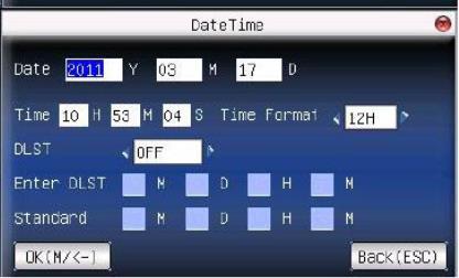La función DLST permite activar la función de horario de verano.