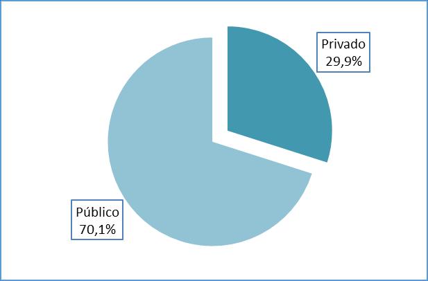 Figura N 1: Distribución de N Personas por Tipo de Centro. El 29.9% de los casos fue atendido en centros privados en convenio, mientras que el 70% lo hizo en establecimientos públicos.