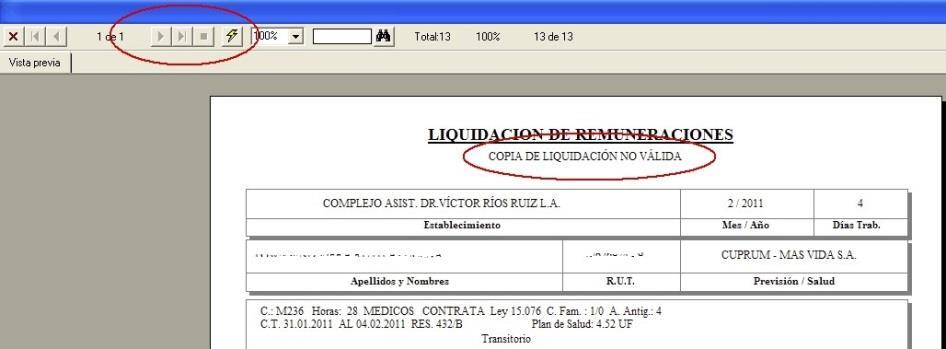 Imagen Reporte Copia de Liquidación del funcionario.