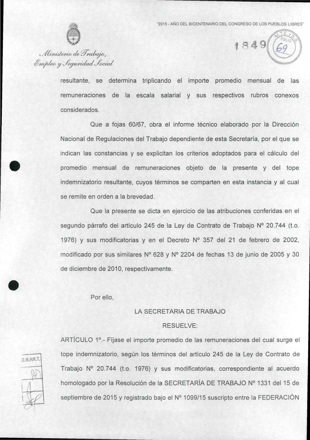 "2015 - ANO DEL BICENTENARIO DEL CONGRESO DE LOS PUEBLOS LIBRES" Kyitm.