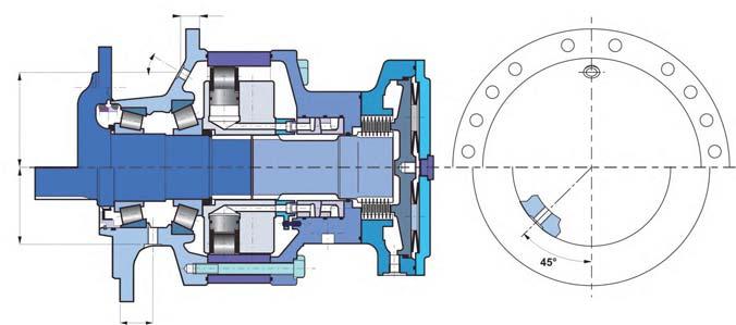 Motores hidráulicos modulares MS5 OLAIN HYRAULIS 6 - alier industrial Reducción del valor de precarga de los rodamientos en aproximadamente un 50% con respecto al valor nominal.