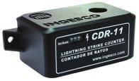 SISTEMS DE CONTRO CONTDORES DE RYOS 66 CDR-11 Contador de descargas de rayos para instalaciones de protección externa contra rayos. Válido para conductores redondos (50-70 mm 2 de sección o Ø8-10 mm).