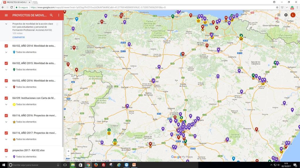 Proyectos de FP en Castilla y León Proyectos de Movilidad: https://www.google.com/maps/d/viewer?mid=1pgozg1pxcey5vu2soksn7bk4n Cs&ll=36.119286186341846%2C-6.