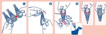 ) Pipetas de polipropileno: Sacar la pipeta de su blister. Mantener la pipeta en posición vertical, torcer y retirar el tapón.
