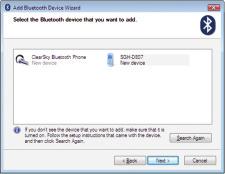 Luego ponga el mismo código de seguridad de Bluetooth a su dispositivo Bluetooth. 6. Haga clic en Finish (Finalizar). Windows XP/2000/ME/98SE 1.