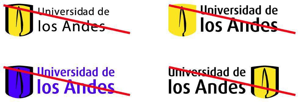 diferentes usos del logo de la Universidad se encuentran