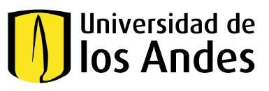 1. Identidad visual 1.1. Logo Universidad de los Andes (general y externo) La configuración del logosímbolo y su área de reserva están definidos a partir de un módulo básico cuadrado como se puede apreciar en el esquema.