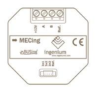 Adaptador de mecanismos convencionales (pulsadores y/o interruptores, sensores, etc.) a BUSing. Dispone de 3 entradas digitales.