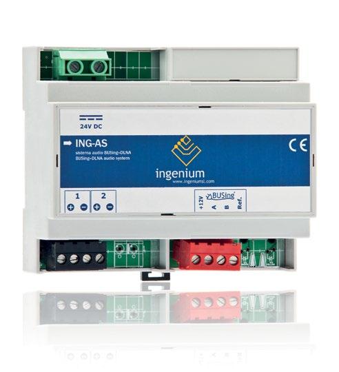 ING-AS Pasarela para el control de audio utilizando el sistema DLNA, e integrado dentro de una instalación BUSing.