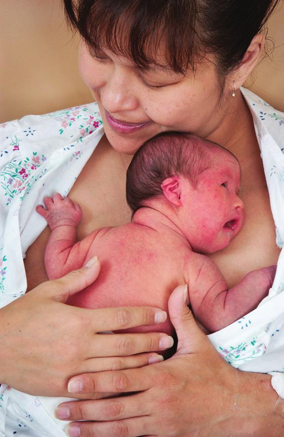 Cuando nazca su bebé Todas las madres tendrán tiempo para estar en contacto piel a piel con sus bebés enseguida del nacimiento.