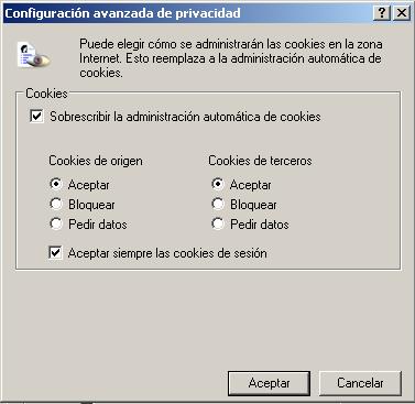 2.- Configuración del Internet Explorer.