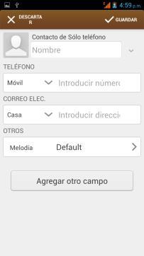 Mandar un SMS Pulse el icono de Mensajes» Nuevo Mensaje 1. Pulse para entrar al destinatario (Puede introducir contactos de la guía telefónica o introduzca un nuevo número) 2.