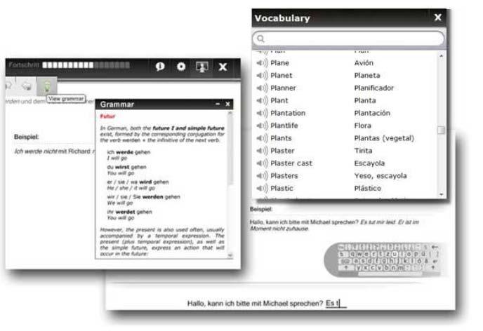 Ayudas multiidioma Gramática nueva Vocabulario Teclado con caracteres especiales Manual