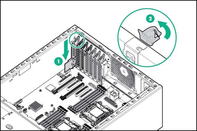 Extraiga el deflector de aire del sistema (Extracción del deflector de aire del sistema en la página 18). NOTA: PCIe 7.