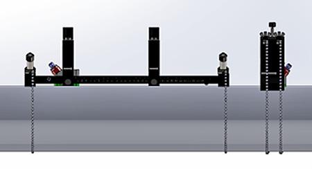 Figura 41: Inserte el transductor en el yugo 9. Apriete la rosca del yugo hasta que el transductor esté firmemente en contacto con la tubería.