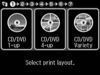 Printing on a CD/ DVD A R & 26 B C Stampa su un CD/ DVD Impresión de un CD/DVD Imprimir num CD/ DVD Insert a memory card. Inserire una scheda di memoria. Inserte una tarjeta de memoria.