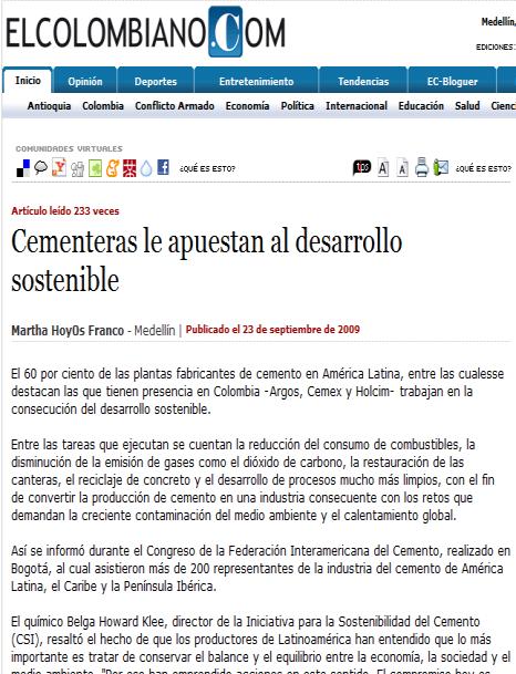 ambiental La República: Cementeras
