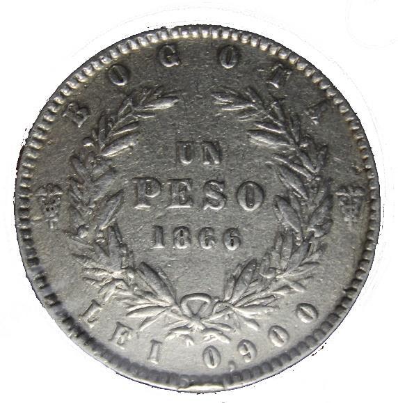 MONEDA 1 PESO, 1867 $60.
