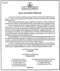 Principales Hitos de la BCS Milestones in the History of the SSE HITOS 2001 Con motivo de la promulgación de las leyes que reformaron el Mercado de Capitales, la Bolsa de Comercio de Santiago, invitó