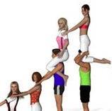 La gimnasia acrobática también conocida como acro-sport, es una disciplina deportiva de la gimnasia en la que existen las modalidades de pareja masculina, pareja femenina, pareja mixta, trío
