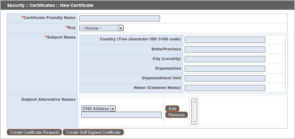 Seguridad Certificados: Crear y administrar certificados de SSL Administre certificados SSL, cree certificados autofirmados y solicitudes de certificado, importe certificados firmados por la entidad