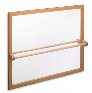1,9 Espejo con marco perimetral en madera de Haya decuado para evitar