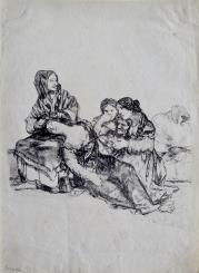 Francisco de Goya y Lucientes, El sueño, 1819-1822. Madrid.