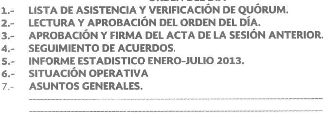 constancia-, di inicio a la Octava Sesión Ordinaria del Comité de conformidad con lo dispuesto en el artfculo 10 el Reglamento Interno del Comité de Operación del Puerto de Progreso, Yucatán.