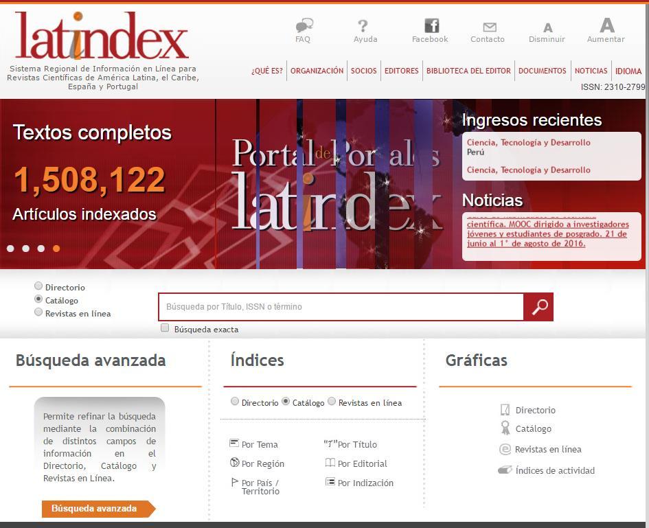 Todos ellos son criterios de calidad editorial Latindex nos ayuda a certificar los criterios de calidad editorial que cumple la revista en que hemos publicado LATINDEX