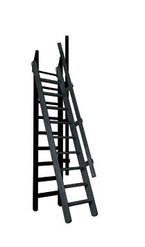 La escalera se puede equipar adicionalmente con una barandilla montada a la derecha o a