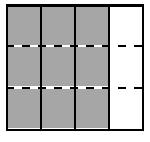 . Las fracciones sombreadas han sido divididas en unidades más pequeñas.