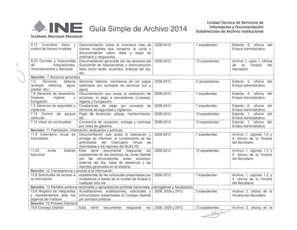 ~~ INE Guía Simple de Archivo 2014 \. 6.