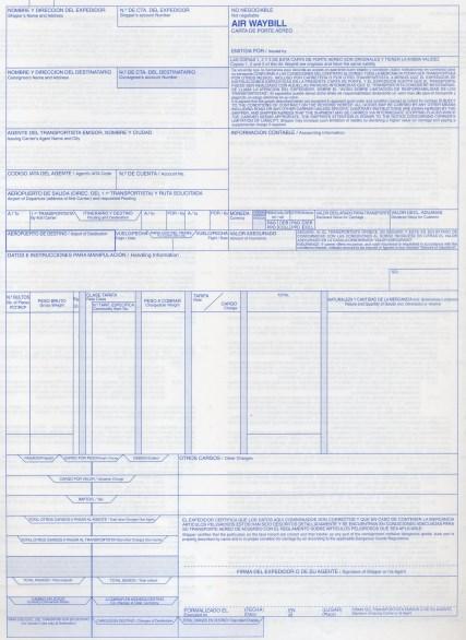 CMR Carta de Porte (formato DIN A4) Documentos
